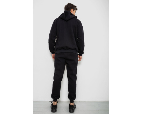 Спортивний костюм чоловічий на флісі, колір чорний, 238R165