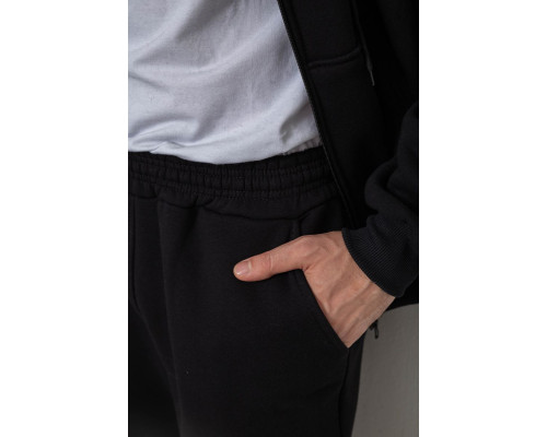 Спортивний костюм чоловічий на флісі, колір чорний, 238R165