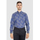 Сорочка чоловіча з принтом, колір синій, 247R115