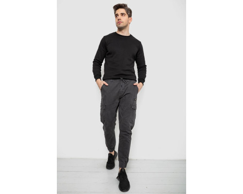 Штани чоловічі однотонні, колір сірий, 244R1693