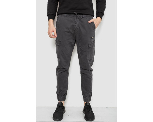 Штани чоловічі однотонні, колір сірий, 244R1693