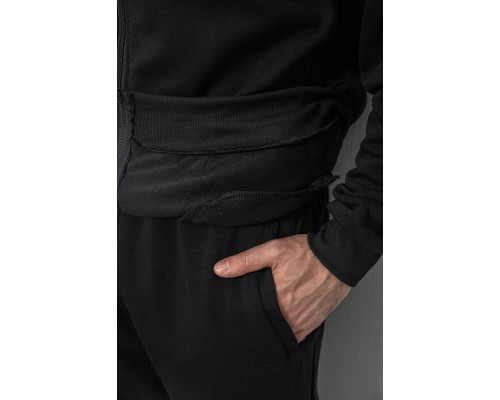 Спортивний костюм чоловічий утеплений, колір чорний, 244R9104