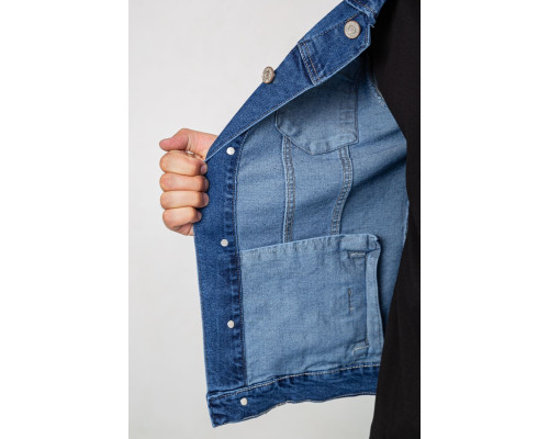 Куртка чоловіча джинсова, колір синій, 244RMA005