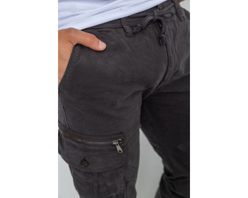 Штани карго чоловічі, колір темно-сірий, 244R2073
