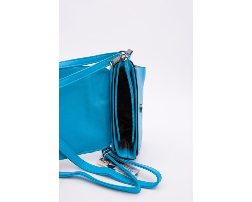 Сумка-клатч із шкірзаму, бірюзового кольору, 167RF-7