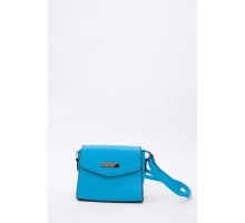 Сумка-клатч із шкірзаму, бірюзового кольору, 167RF-7