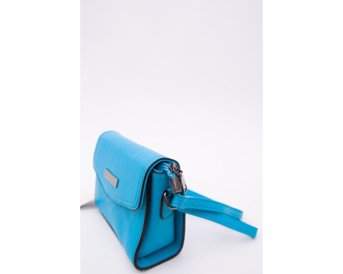 Сумка-клатч із шкірзаму, бірюзового кольору, 167RF-7