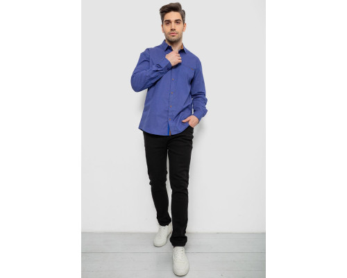 Сорочка чоловіча з принтом, колір електрик, 214R7044