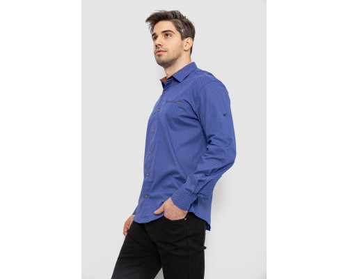 Сорочка чоловіча з принтом, колір електрик, 214R7044