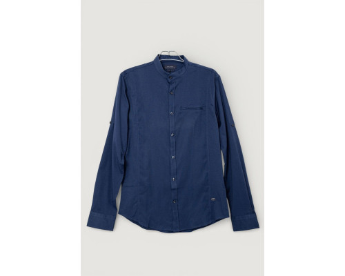 Сорочка чоловіча однотонна, колір синій, 186R6919