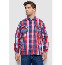 Сорочка чоловіча в клітинку, колір червоний, 214R0746