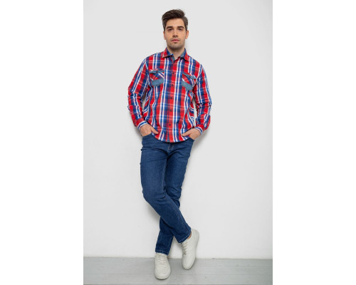 Сорочка чоловіча в клітинку, колір червоний, 214R0746