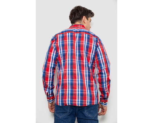 Сорочка чоловіча в клітинку, колір червоний, 214R0746