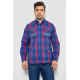 Сорочка чоловіча в клітинку, колір синій, 214R0746