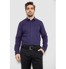 Сорочка чоловіча однотонна з принтом, колір синій, 186R2097