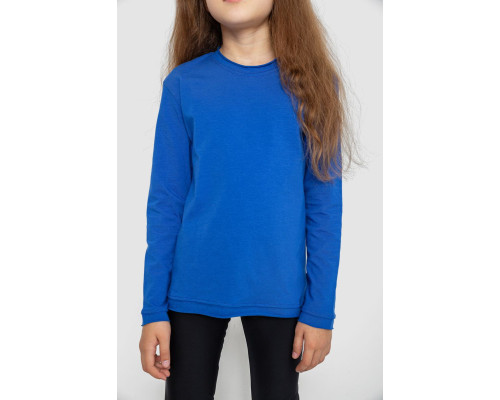Лонгслів однотонний унісекс, колір синій, 102R1532