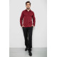 Сорочка чоловіча однотонна з принтом, колір бордовий, 186R6918-6