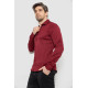 Сорочка чоловіча однотонна з принтом, колір бордовий, 186R6918-6