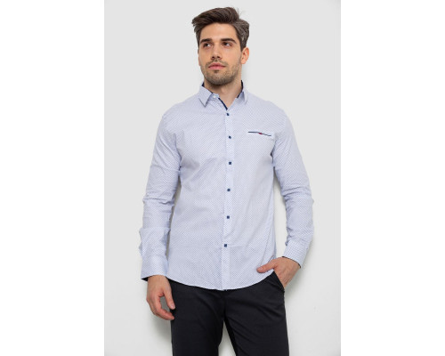 Сорочка чоловіча з принтом, колір білий, 214R7170