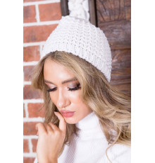 Однотонна жіноча шапка, світло-сірого кольору, 167R7801