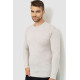 Светр чоловічий однотонний, колір світло-бежевий, 161R1770-1