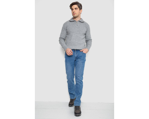 Джинси чоловічі на флісі, колір джинс, 254R2403