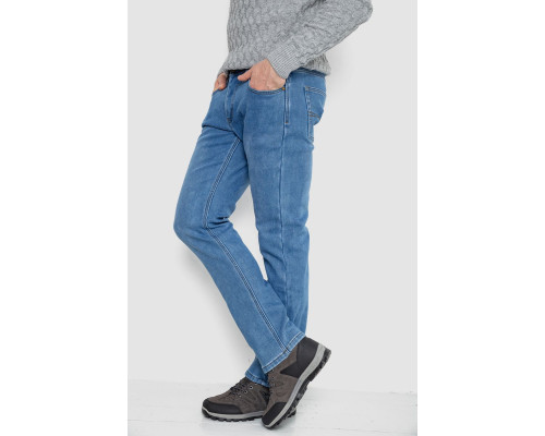 Джинси чоловічі на флісі, колір джинс, 254R2403