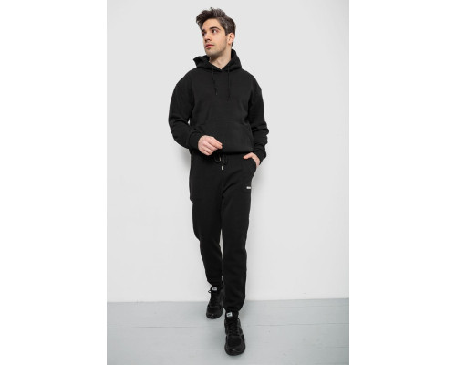 Спортивні штани чоловічі на флісі, колір чорний, 129RA9998