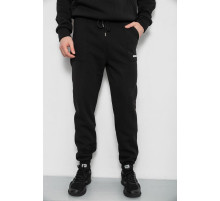 Спортивні штани чоловічі на флісі, колір чорний, 129RA9998