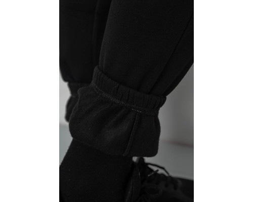 Спортивні штани чоловічі на флісі, колір чорний, 129RA9998