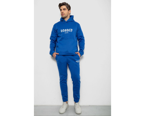 Спортивний костюм чоловічий на флісі, колір електрик, 238R57046