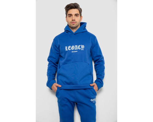 Спортивний костюм чоловічий на флісі, колір електрик, 238R57046