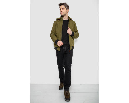 Куртка чоловіча демісезонна з капюшоном, колір хакі, 244RL-9882AL