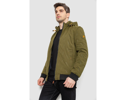 Куртка чоловіча демісезонна з капюшоном, колір хакі, 244RL-9882AL