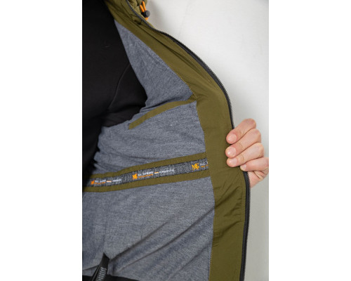 Куртка чоловіча демісезонна з капюшоном, колір хакі, 244RL-9882AL