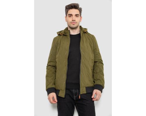 Куртка чоловіча демісезонна з капюшоном, колір хакі, 244RL-9882AL