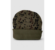 Шапка чоловіча камуфляж на хутрі, колір хакі, 244RM49