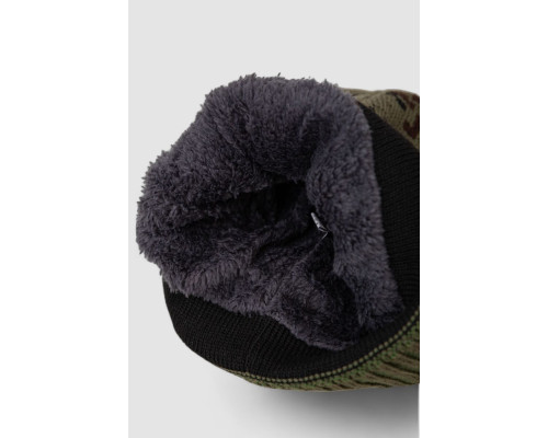 Шапка чоловіча камуфляж на хутрі, колір хакі, 244RM49