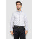 Сорочка чоловіча однотонна з принтом, колір білий, 186R2025