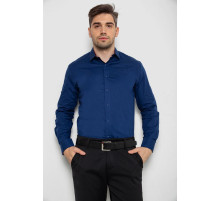 Сорочка чоловіча однотонна, колір синій, 214R7327-1