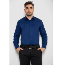 Сорочка чоловіча однотонна, колір синій, 214R7327-1
