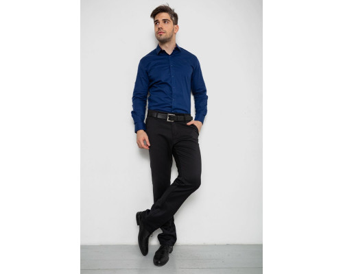 Сорочка чоловіча однотонна, колір синій, 214R7327-1