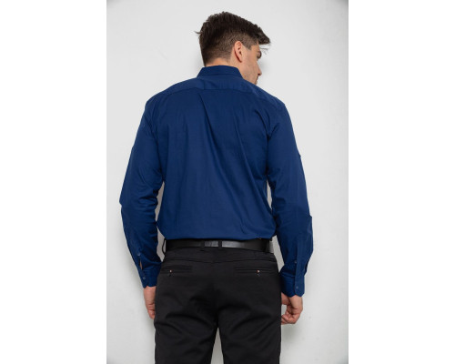 Сорочка чоловіча однотонна, колір синій, 214R7327-1