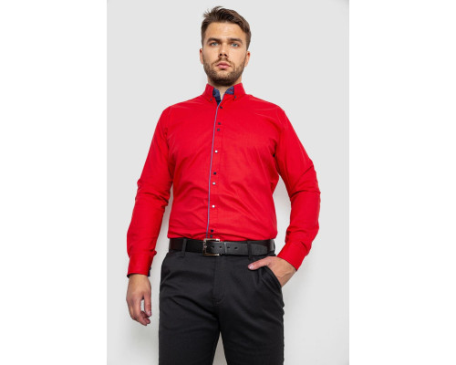 Сорочка чоловіча з принтом, колір червоний, 214R3092