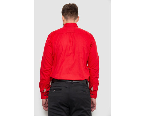 Сорочка чоловіча з принтом, колір червоний, 214R3092