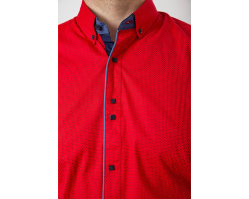 Сорочка чоловіча з принтом, колір червоний, 214R3092