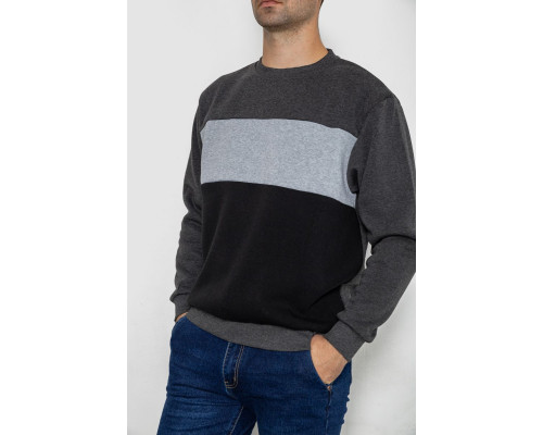 Батник чоловічий на флісі, колір темно-сірий, 244R2349