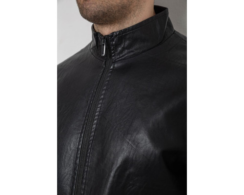 Куртка чоловіча шкіряна, колір чорний, 244R717