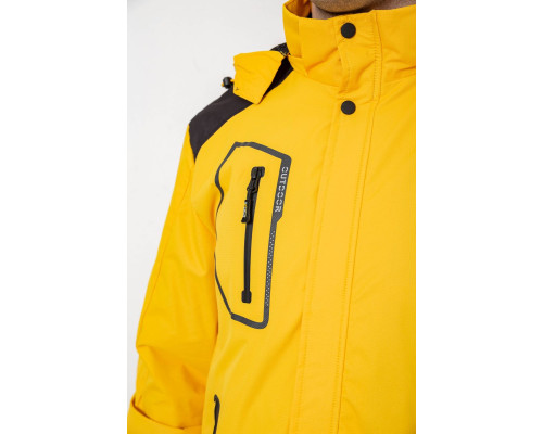 Куртка чоловіча демісезонна з капюшоном, колір жовтий, 244RL-2515AL