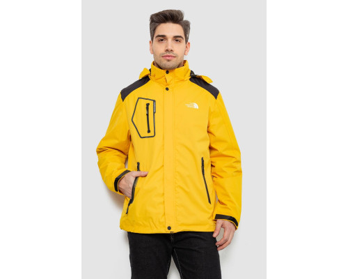 Куртка чоловіча демісезонна з капюшоном, колір жовтий, 244RL-2515AL